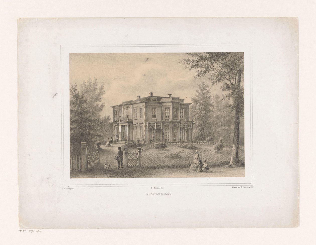 Ülke arazisinin görünümü Önlem Önlem (nesne üzerindeki başlık) Utrecht çevresinden manzaralar (dizi başlığı) by Petrus Josephus Lutgers