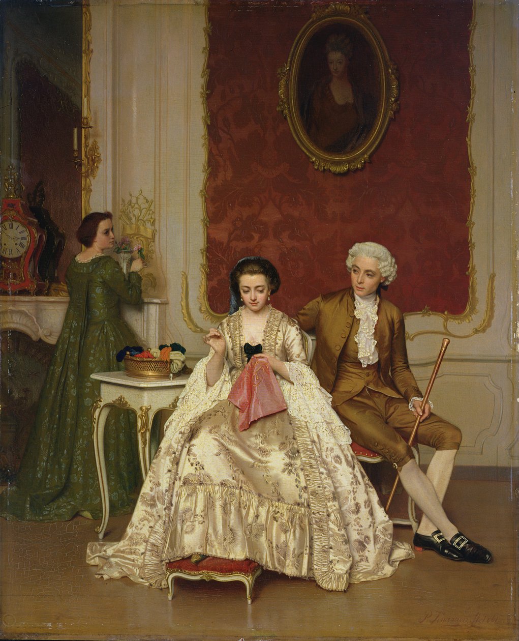 Kıskançlık, 1861 by Petrus Renier Hubertus Knarren