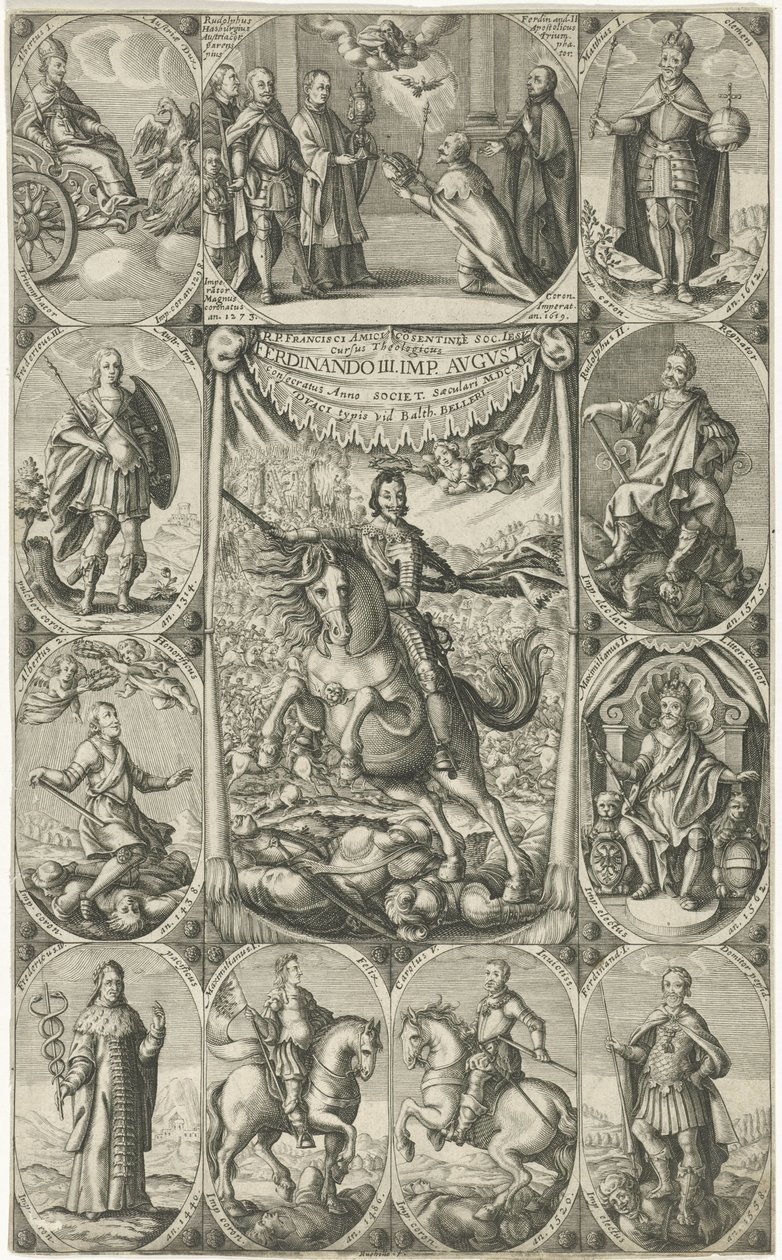 İmparator Ferdinand III'ün alegorik temsili by Petrus Rucholle