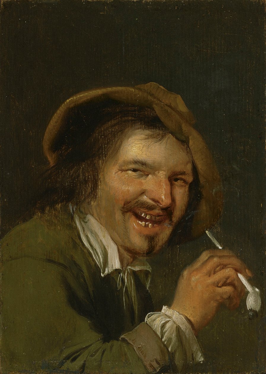 Koku: Gülen Adam Pipo İçiyor. Beş Duyunun Kişileştirmeleri serisinden, c.1635-66 (tahta üzerine yağlı boya) by Petrus Staverenus