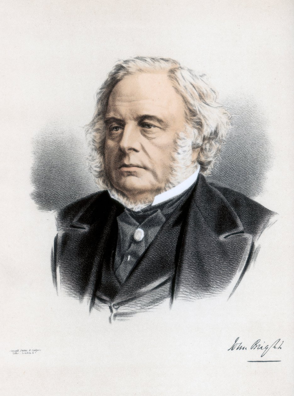 John Bright, İngiliz Radikal ve Liberal devlet adamı, c1890. by Petter and Galpin Cassell