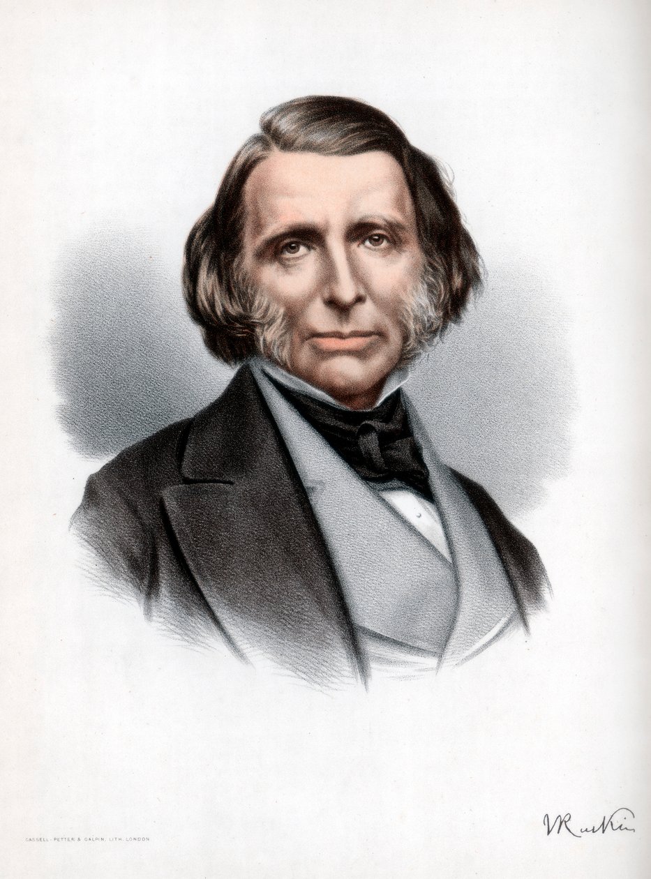 John Ruskin, İngiliz yazar, şair, sanatçı ve eleştirmen, c1890. by Petter and Galpin Cassell