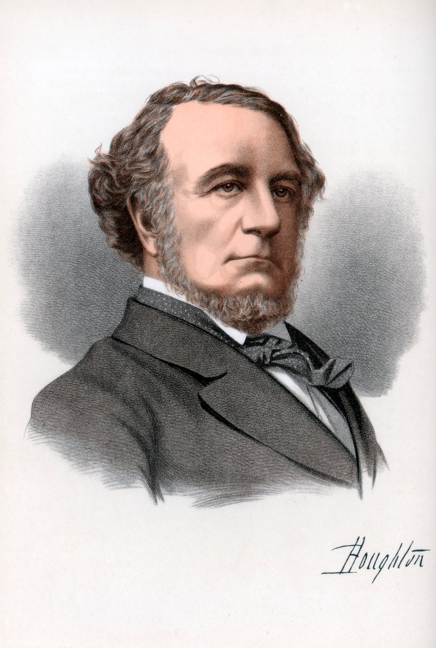 Richard Monckton Milnes, 1 Baron Houghton, İngiliz şair ve politikacı, c1890. by Petter and Galpin Cassell