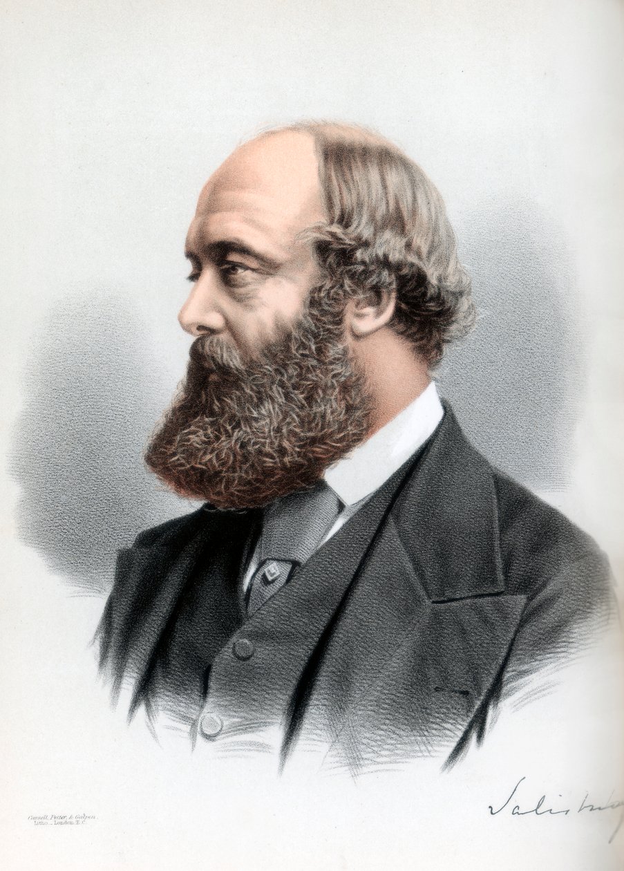 Robert Gascoyne-Cecil, 3. Salisbury Markisi, İngiliz devlet adamı ve Başbakan, c1890. by Petter and Galpin Cassell