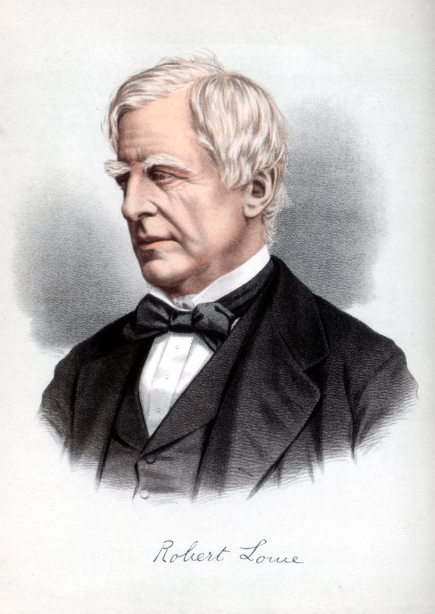 Robert Lowe, 1. Vikont Sherbrooke, İngiliz devlet adamı, c1890. by Petter and Galpin Cassell