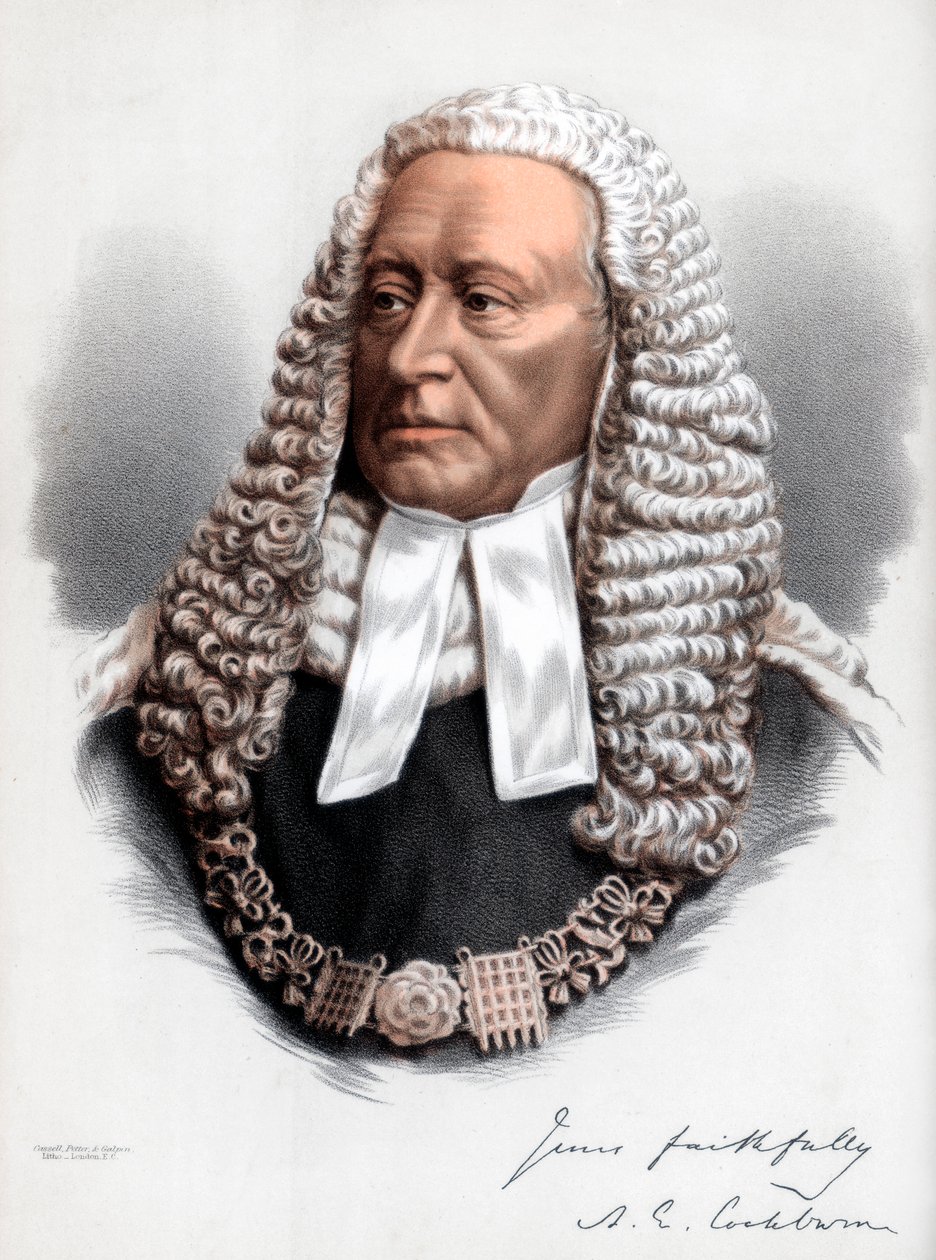 Sir Alexander James Edmund Cockburn, 12. Baronet, İngiltere Lord Başyargıç, c1890. by Petter and Galpin Cassell
