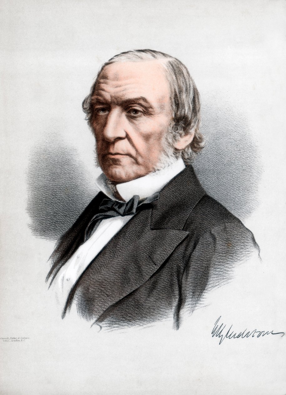 William Ewart Gladstone, İngiliz Liberal Partili devlet adamı ve Başbakan, c1890. by Petter and Galpin Cassell