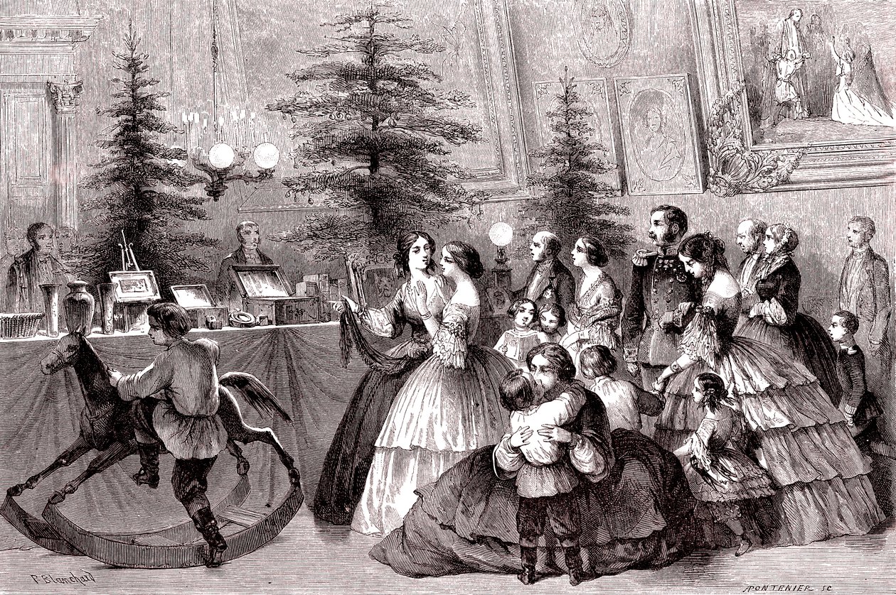 Noel, Saint Petersburg, Rusya'da. 1861 (gravür) by Pharamond Blanchard