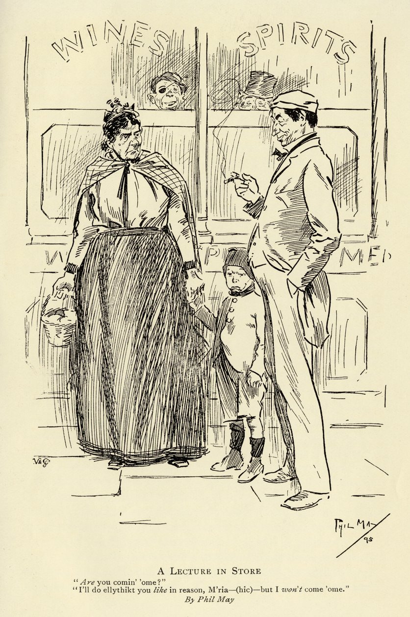 Mağazada Bir Ders, 1895 by Phil May