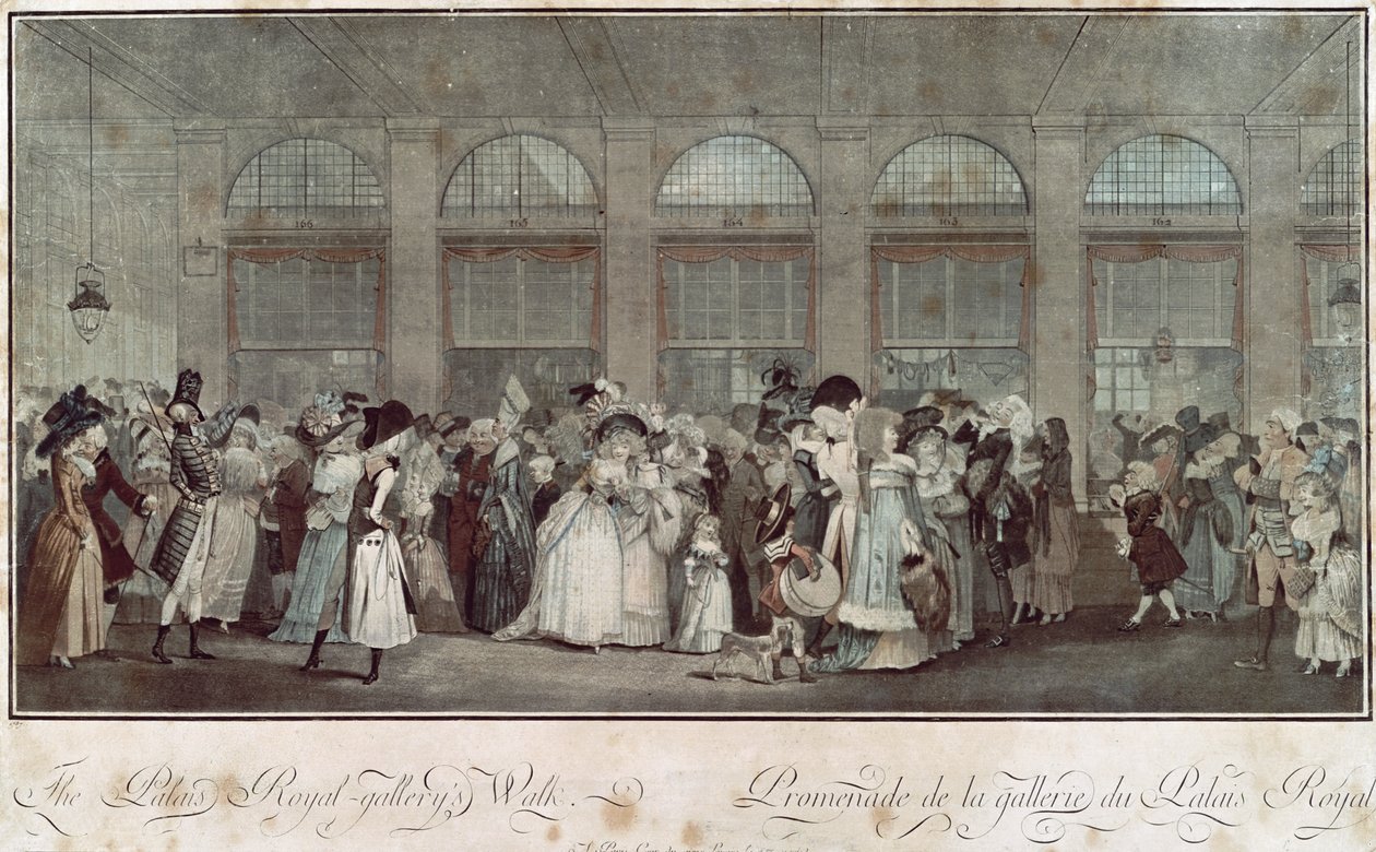 Palais Kraliyet Galerisi Yürüyüşü, 1787 by Philibert Louis Debucourt