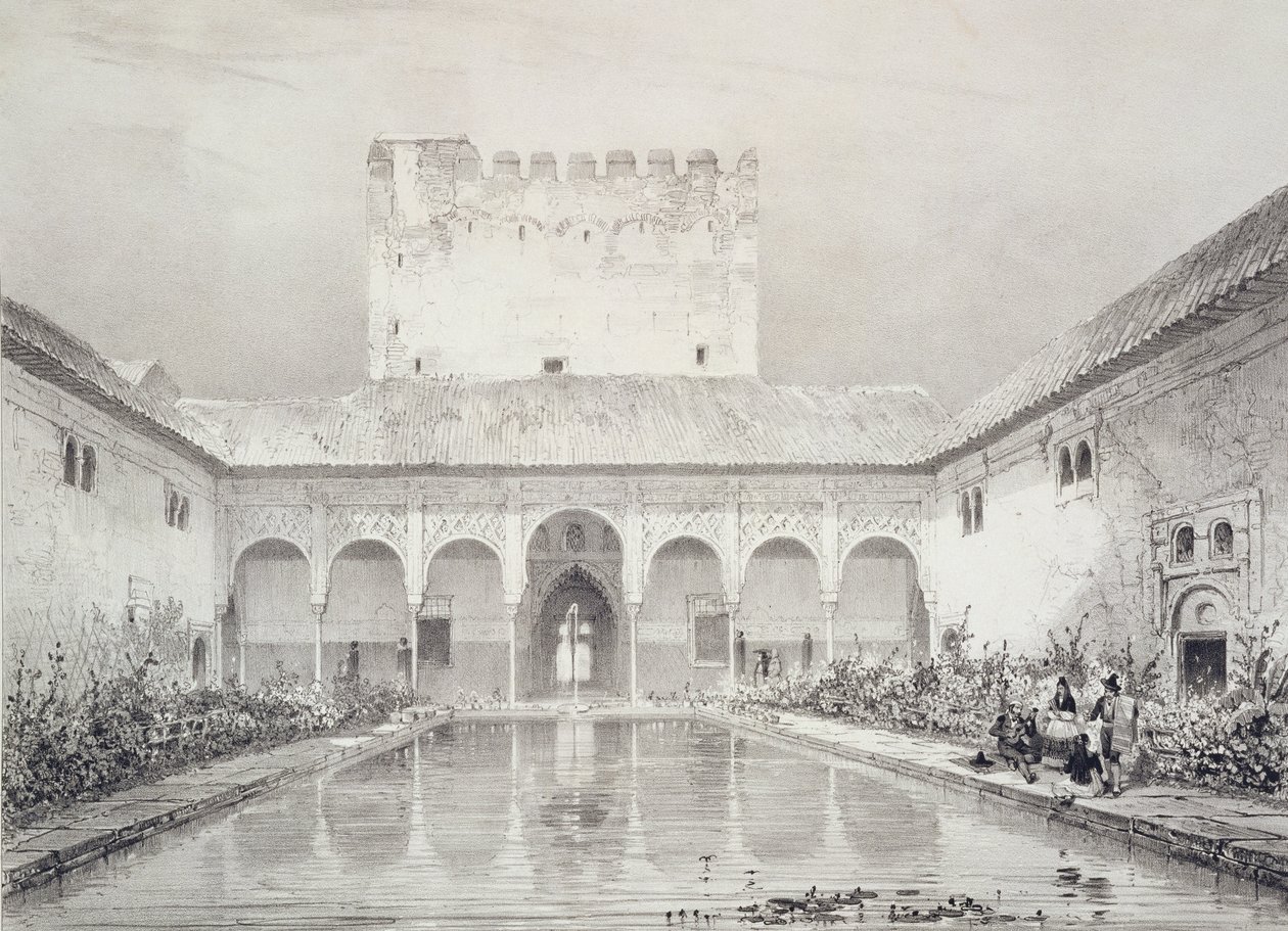 Alberca Avlusunda Havuz ve Çeşme, Alhambra, 