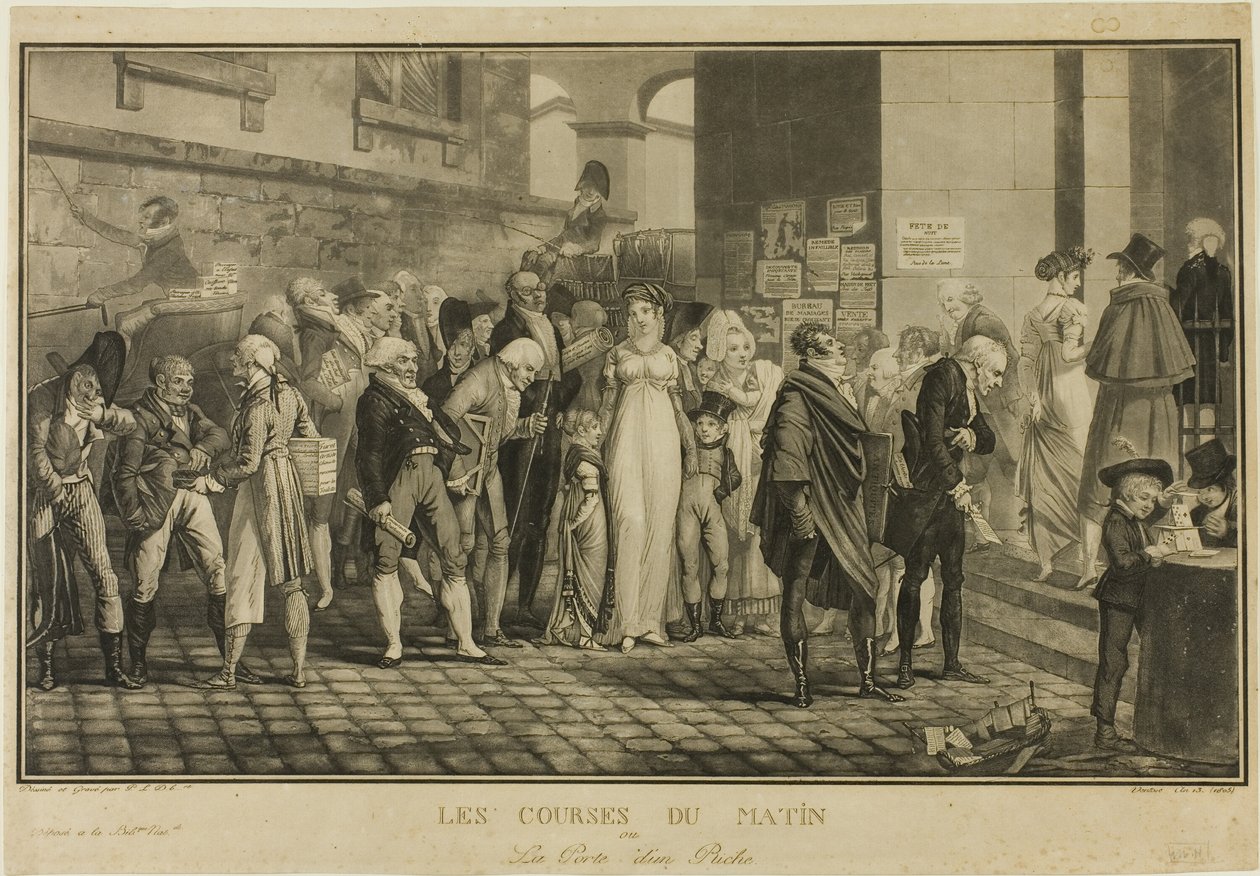 Zengin Bir Evin Kapısında by Philibert Louis Debucourt