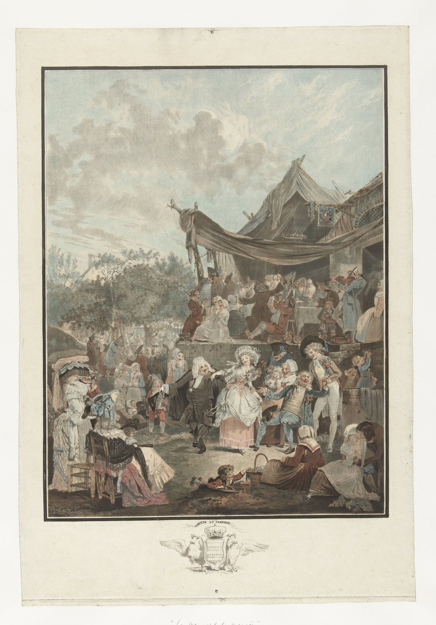 Dansende yarası Gelinin Minueti by Philibert Louis Debucourt