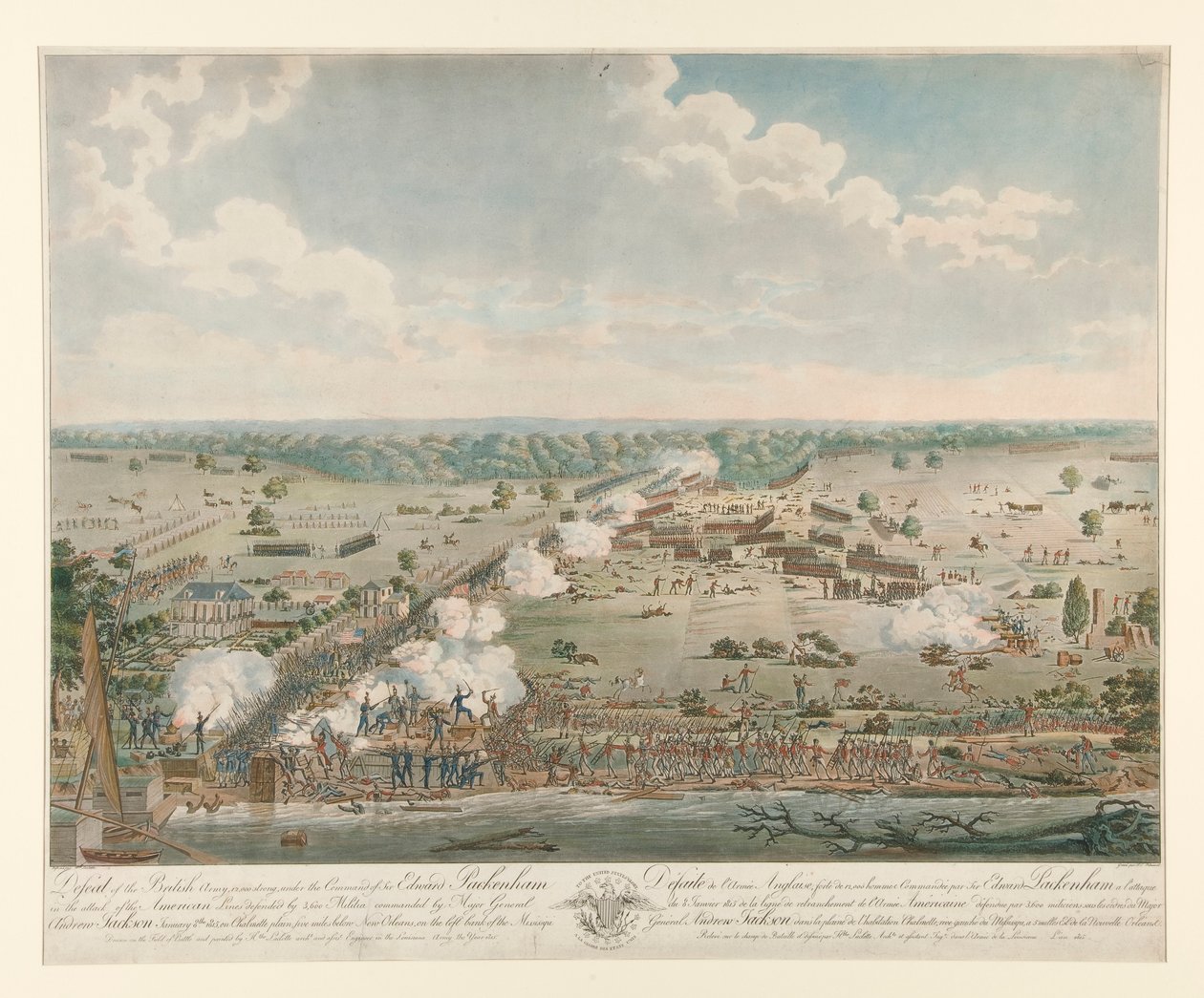 İngiliz Ordusunun Yenilgisi (New Orleans Savaşı) by Philibert Louis Debucourt