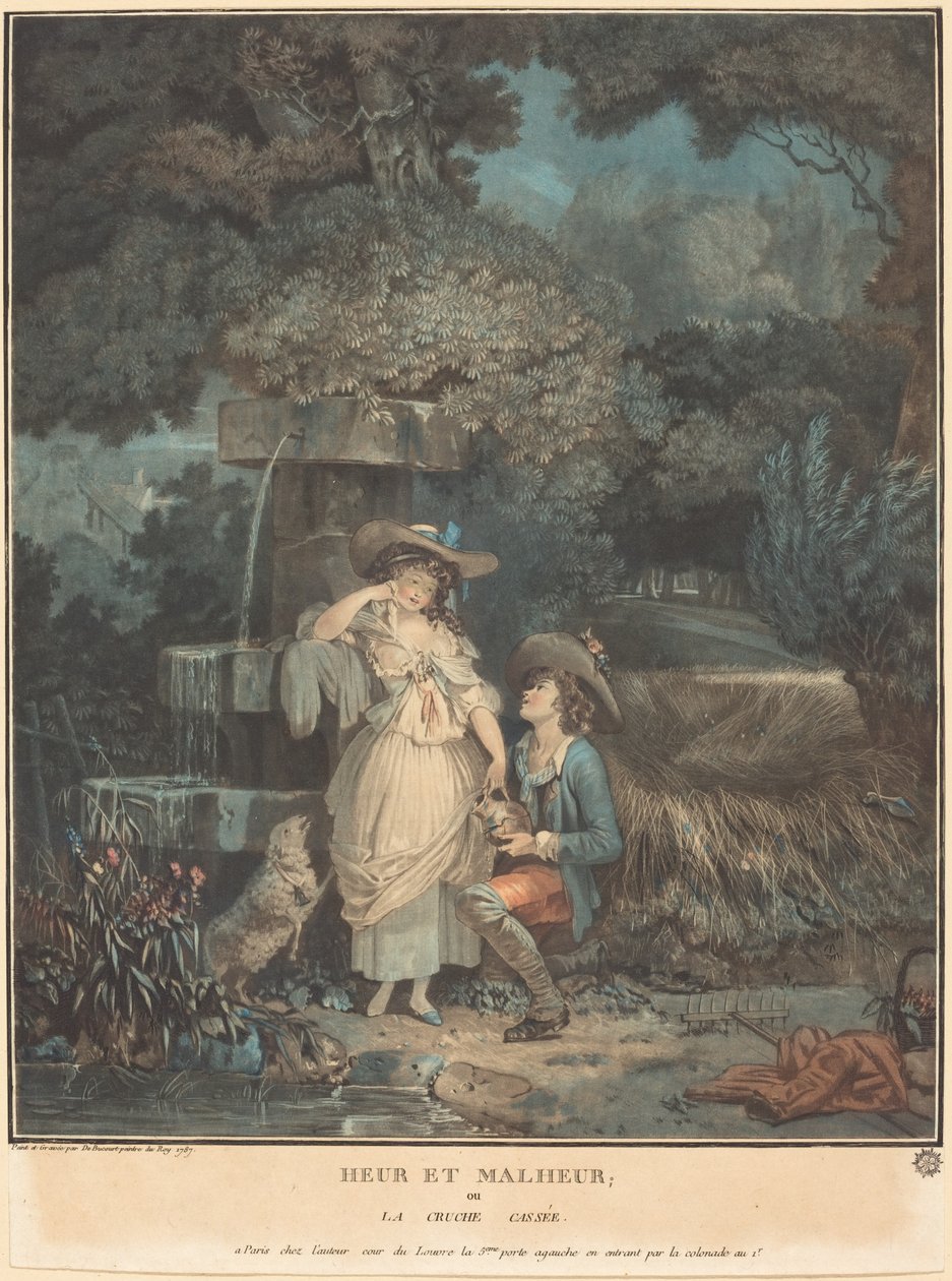 Heur et Malheur veya Kırık Sürahi by Philibert Louis Debucourt