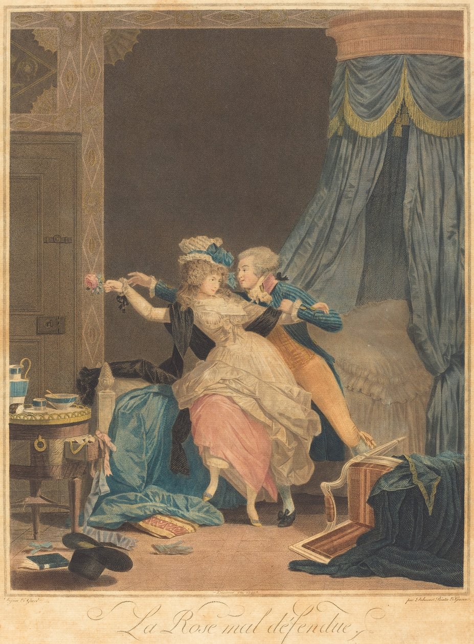Kötü savunan Rose by Philibert Louis Debucourt