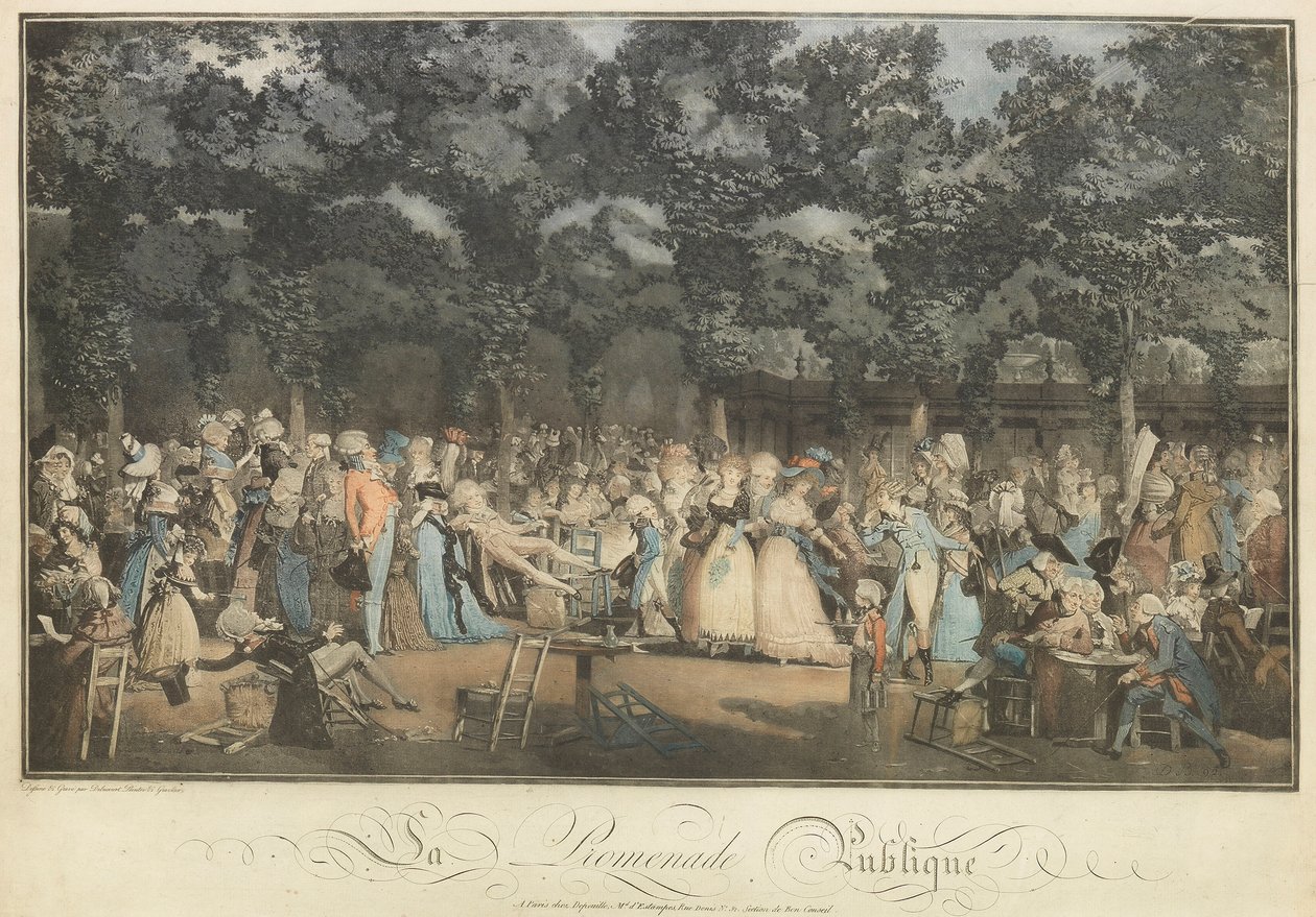 Halka açık gezinti yeri, 1792. by Philibert Louis Debucourt