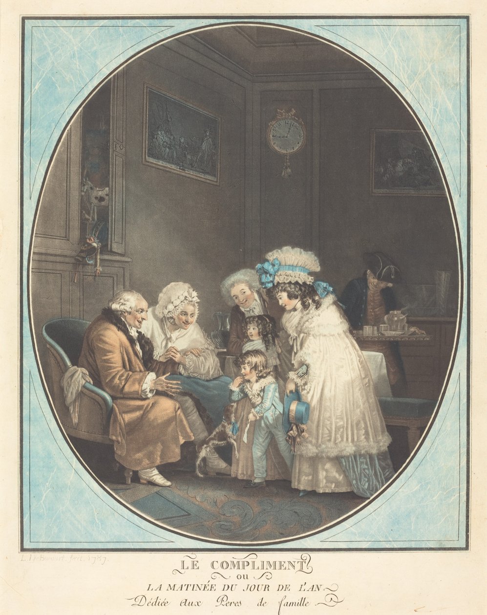 İltifat veya Yeni Yıl Sabahı by Philibert Louis Debucourt
