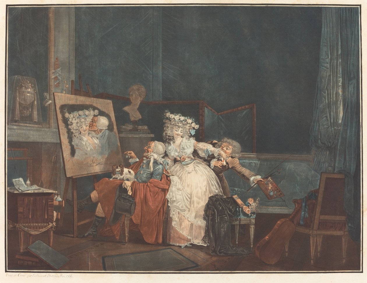 iki öpücük by Philibert Louis Debucourt