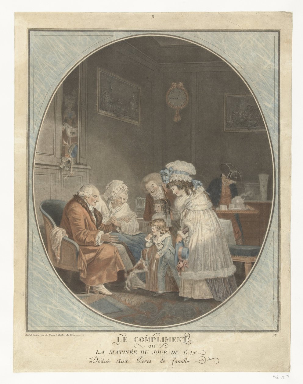 Nieuwjaarsdag İltifat veya Yeni Yıl Sabahı (nesne üzerindeki başlık) by Philibert Louis Debucourt