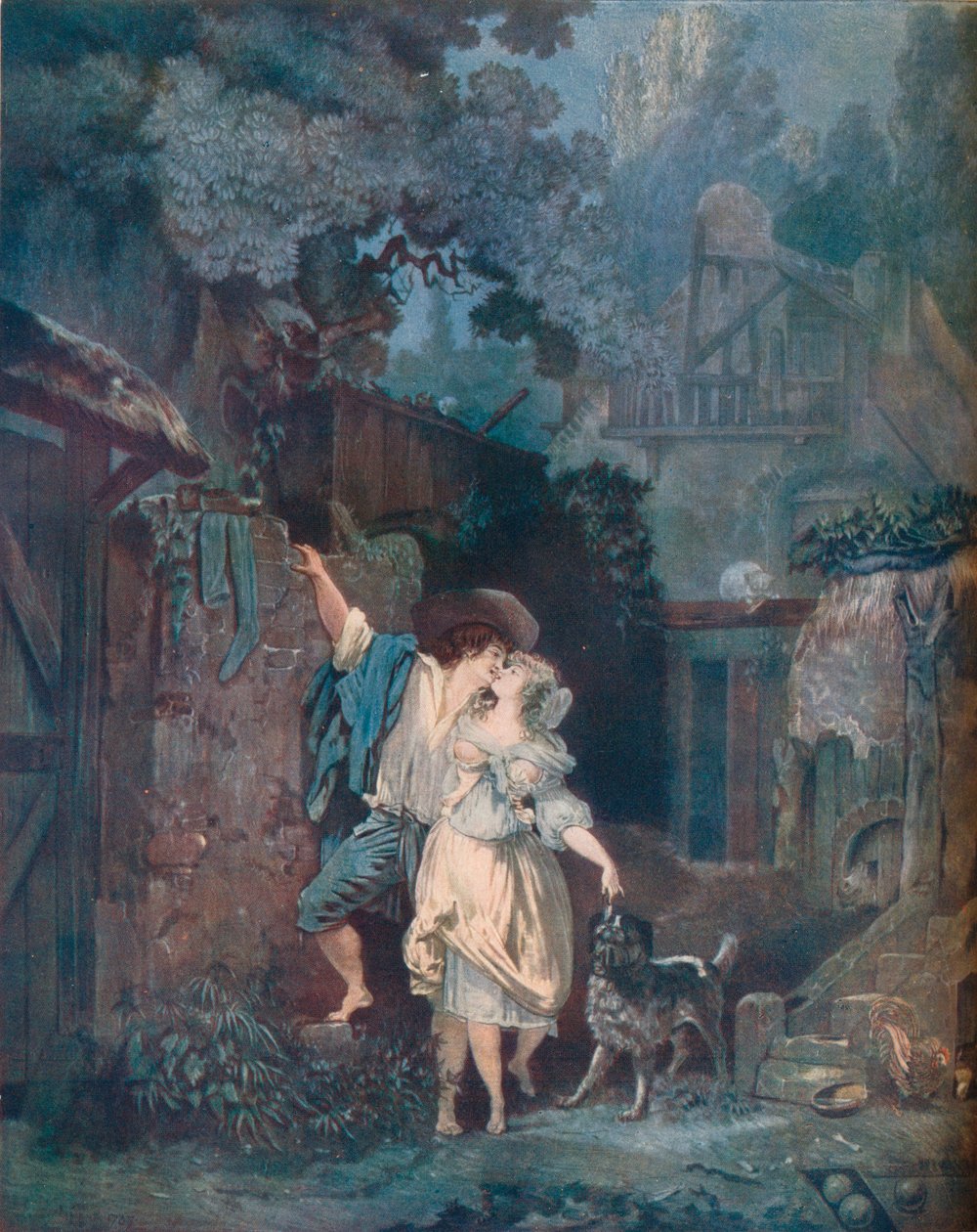 Yükseliş veya Sabah Vedası Lescalade, ou les adieux du matin, 1787 by Philibert Louis Debucourt