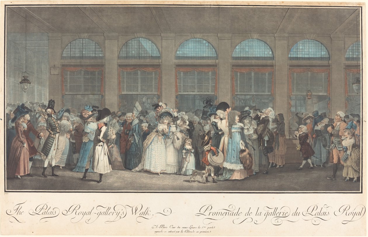 Palais Royal - Galeri Yürüyüşü Promenade de la Galerie du Palais Royal, 1787. by Philibert Louis Debucourt