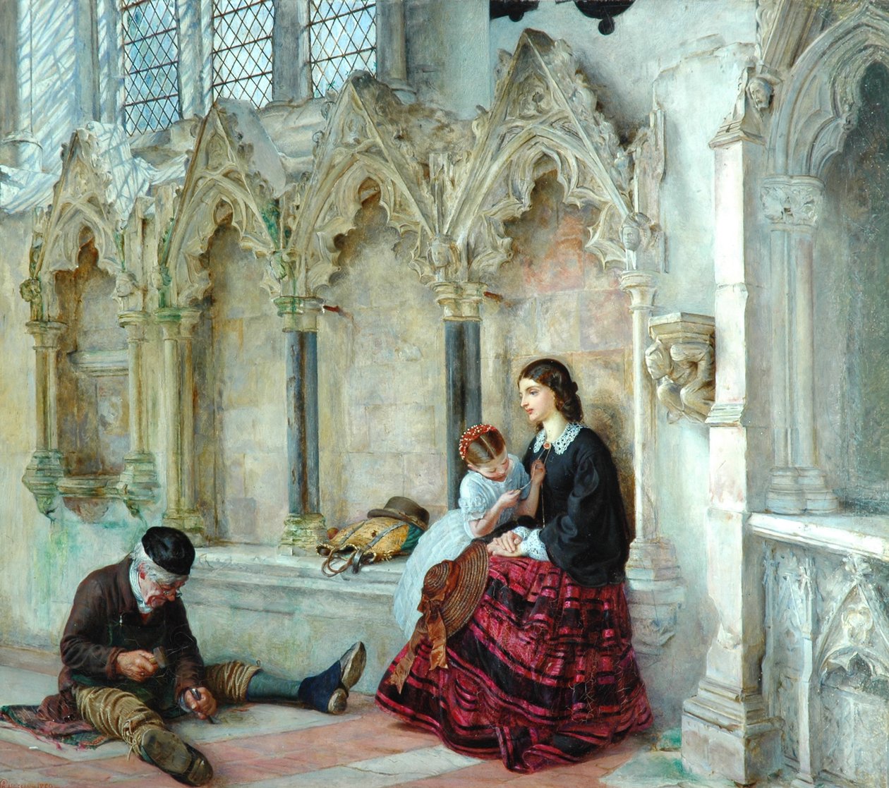 Adam Goeth İşine Gidiyor, 1859 by Philip Hermogenes Calderon