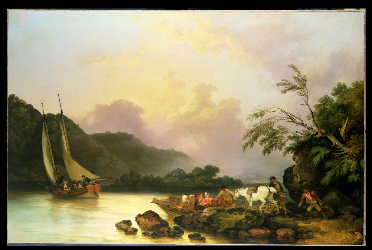 Belle Isle, Windermere, Sakin, 1786 by Philippe Jacques de Loutherbourg