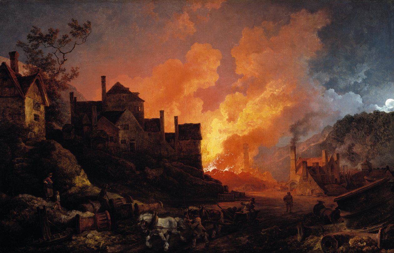 Coalbrookdale, Gece, 1801 by Philippe Jacques de Loutherbourg