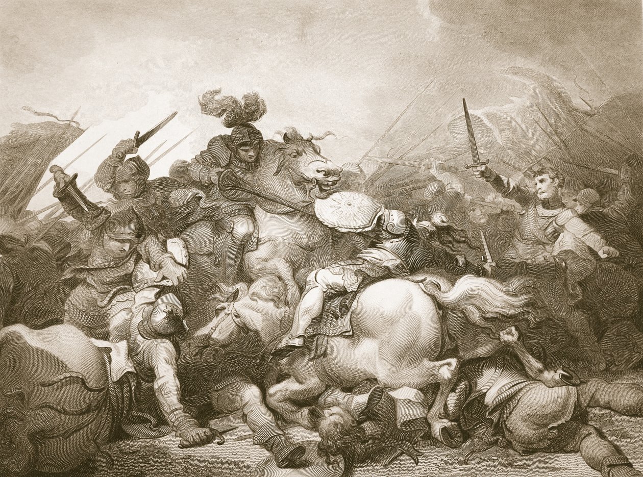 Bosworth Field Savaşı, J. Thomson tarafından kazınmış, David Hume