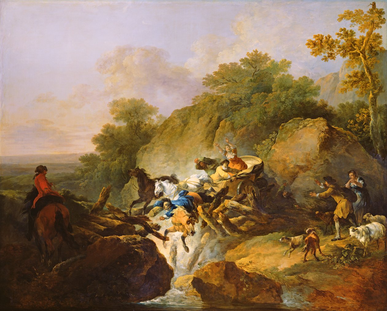Tahta Köprünün Yırtılması, c.1770 by Philippe Jacques de Loutherbourg