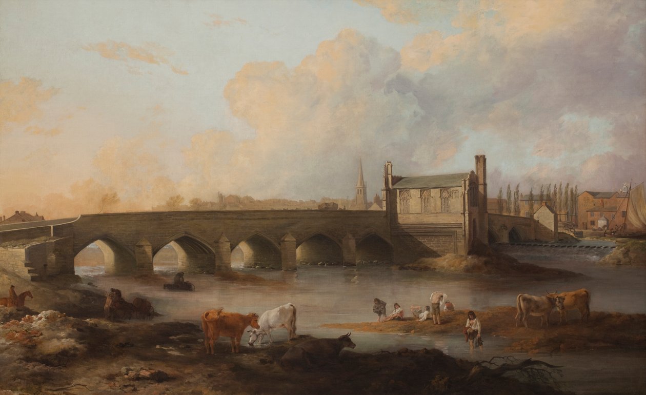 Wakefield Köprüsü ve Chantry Şapeli, 1793 by Philip Reinagle