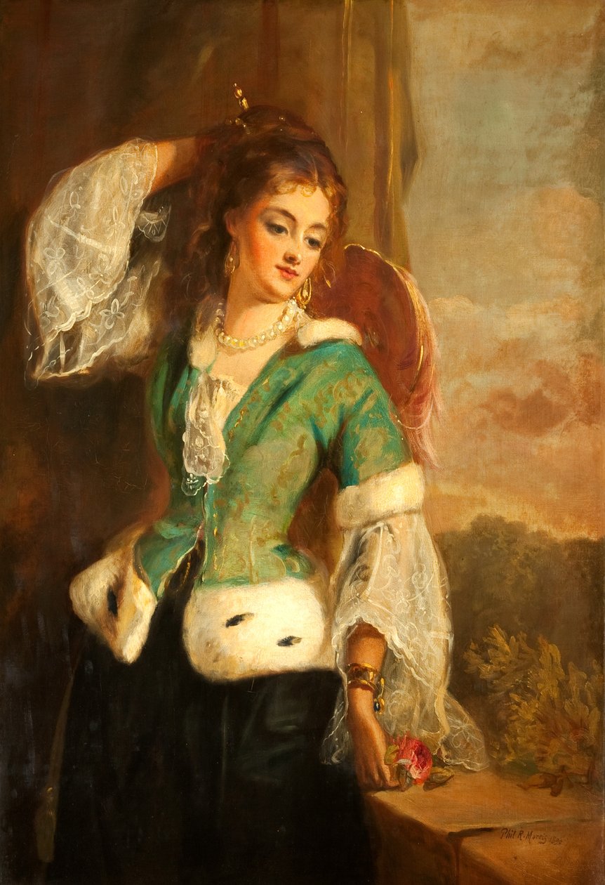 Yeşil Ceketli Bir Kadının Portresi, 1890 by Philip Richard Morris
