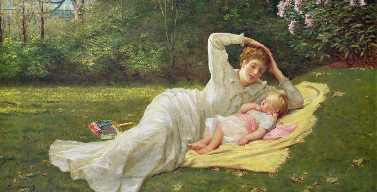 ದಿ ಫಸ್ಟ್ ಬಾರ್ನ್, ಸಿ.1875 ಟರ್ಕ್ by Philip Richard Morris