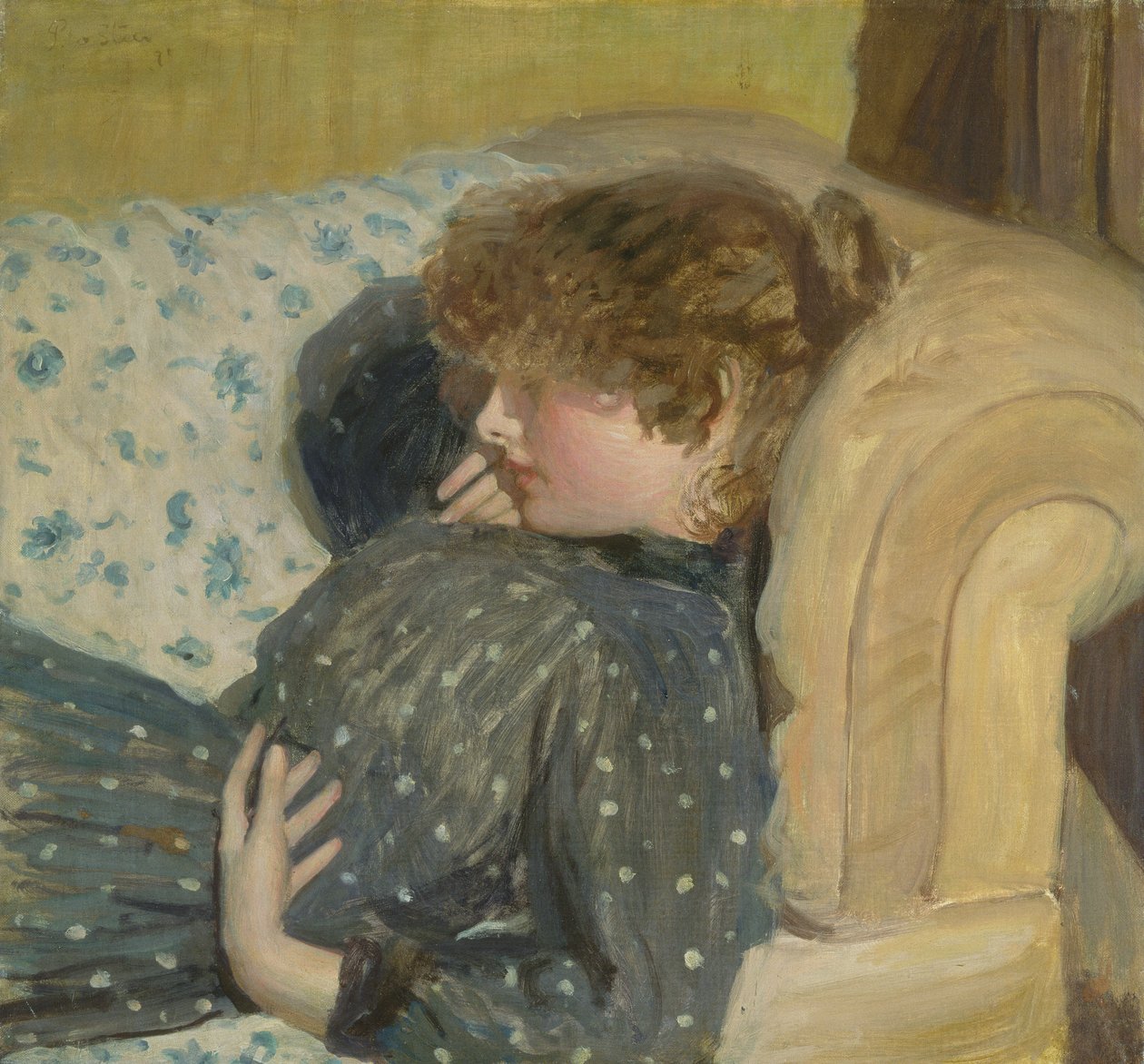 ಸೋಫಾದ ಮೇಲೆ ಹುಡುಗಿ, 1891 ಟರ್ಕ್ by Philip Wilson Steer