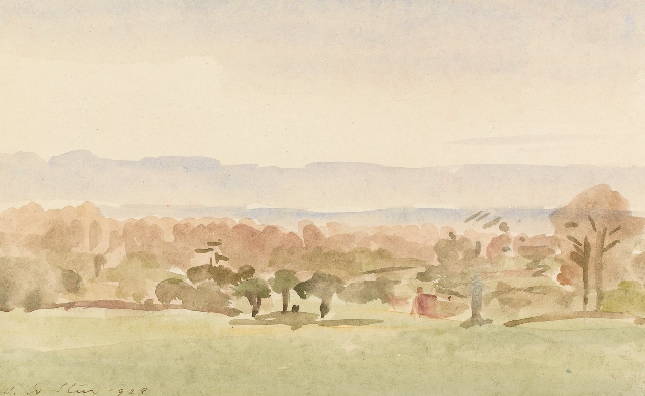 Manzara, muhtemelen Framlingham, Suffolk by Philip Wilson Steer