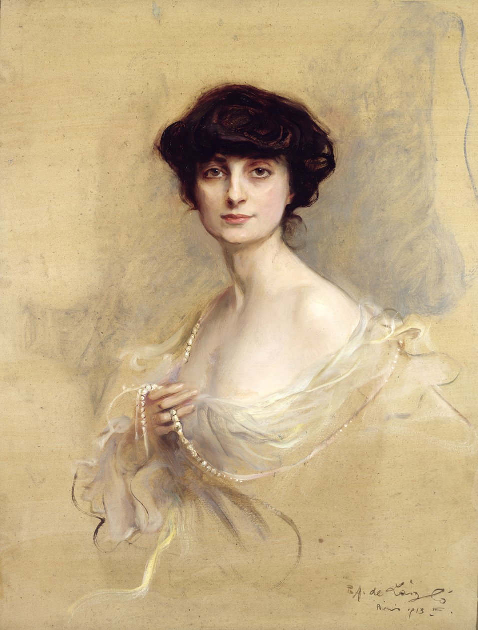 Anna de Noailles (1876-1933) 1913 (tuval üzerine yağlı boya) by Philip Alexius de Laszlo