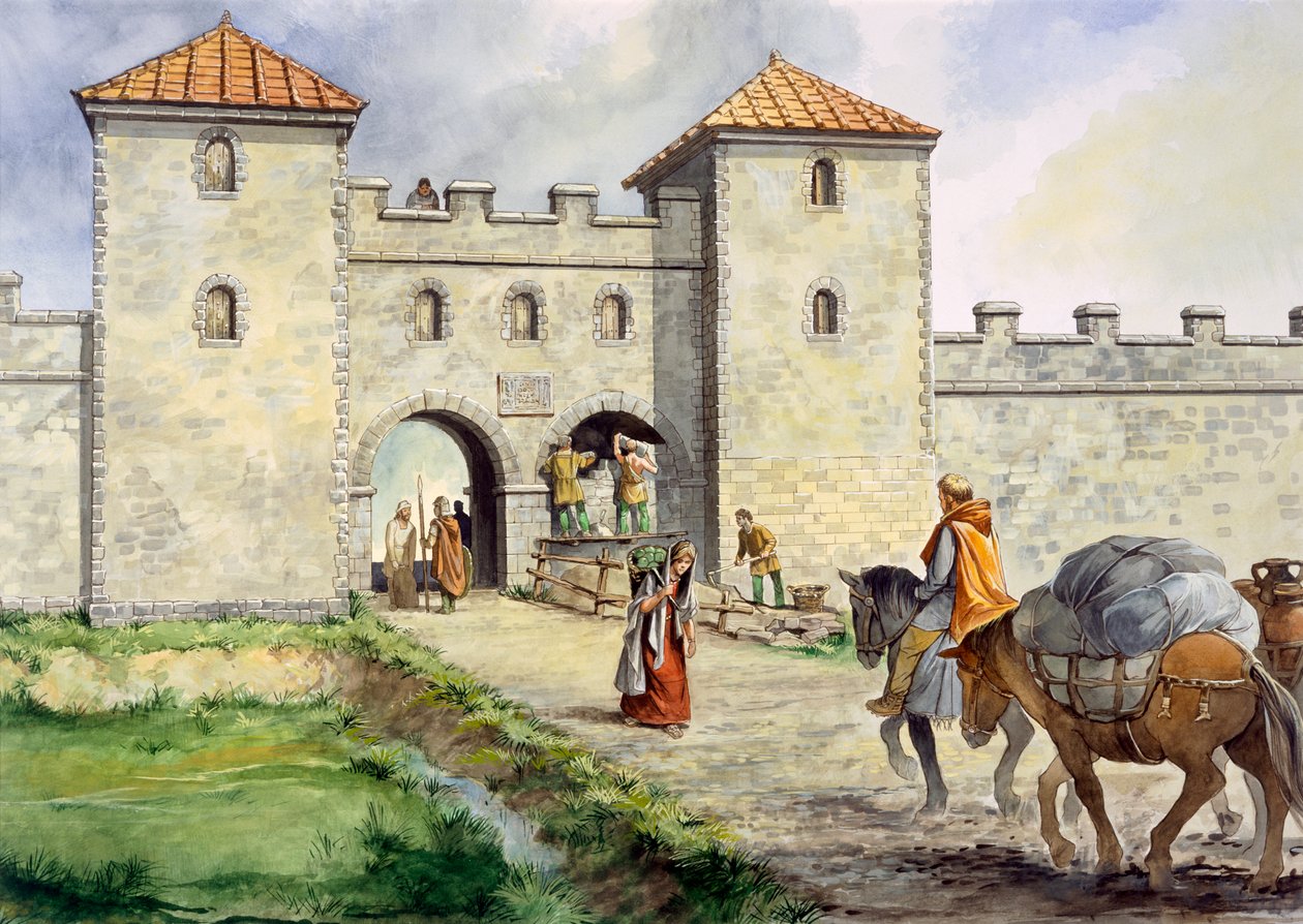 Birdoswald Roma Kalesi, c3. yüzyıl, 1990-2010 by Philip Corke