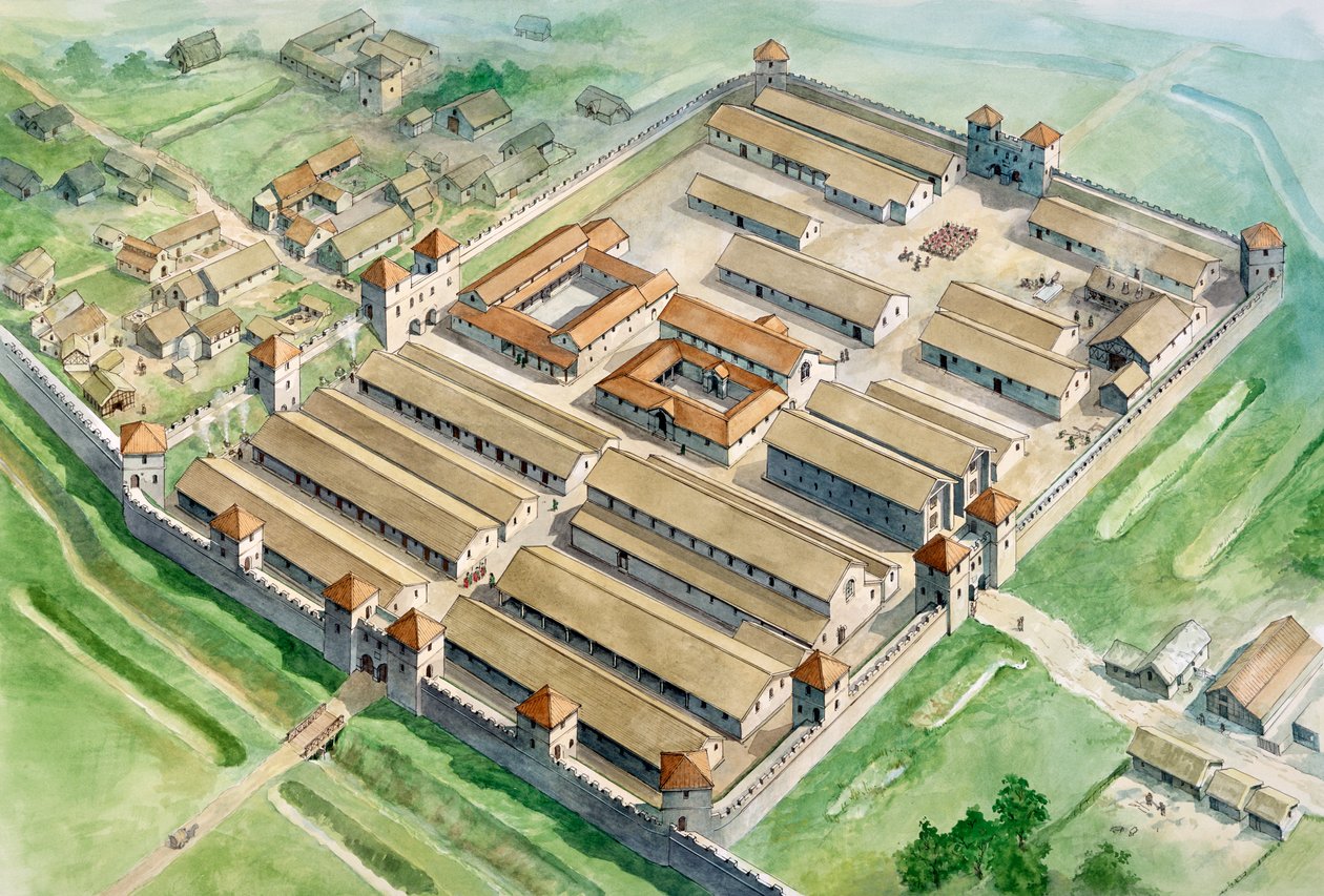 Birdoswald Roma Kalesi, c3. yüzyıl, 1990-2010 by Philip Corke