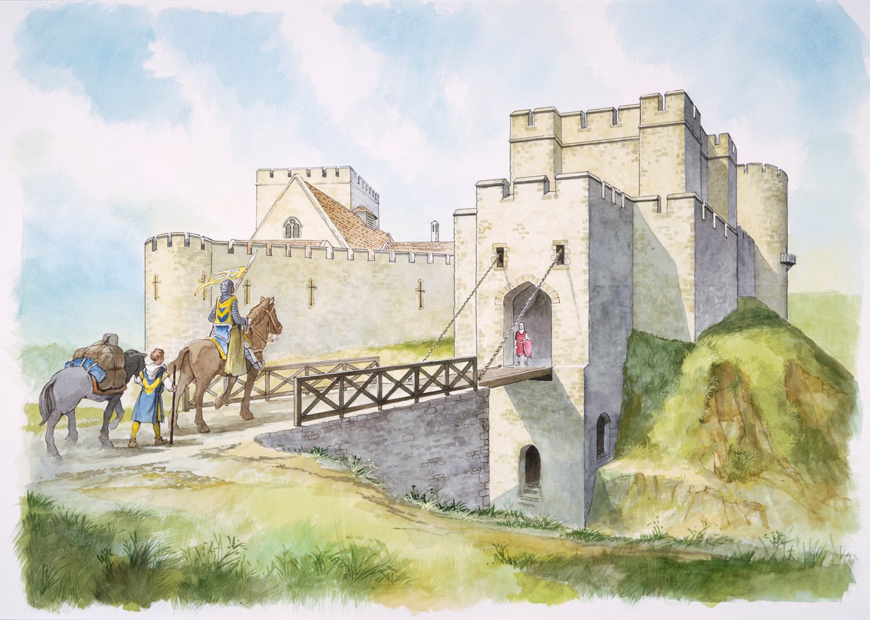 Helmsley Kalesi, Kuzey Yorkshire, 13. yüzyıl c1990-2010 by Philip Corke