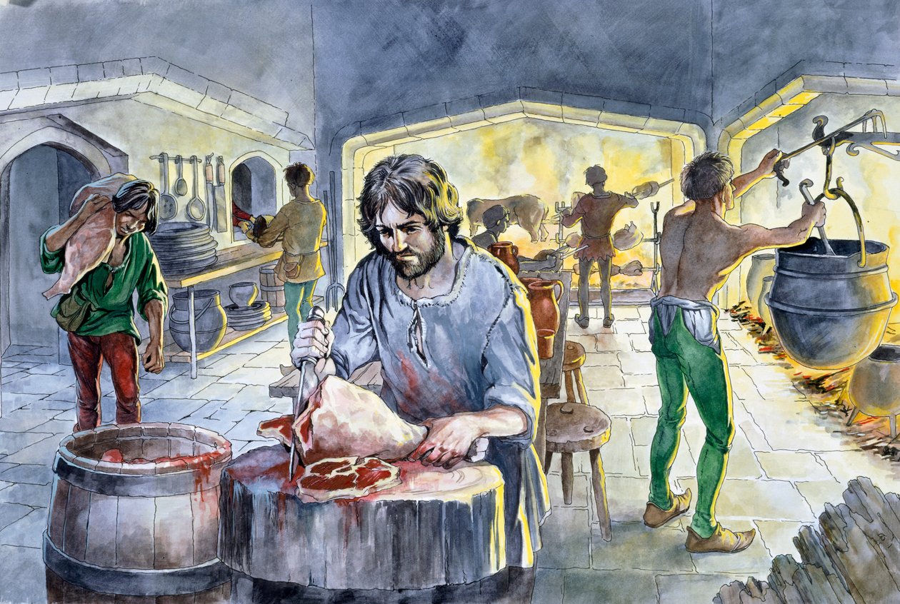 Orta Çağ'da Mutfak, c14. yüzyıl, c1990-2010 by Philip Corke