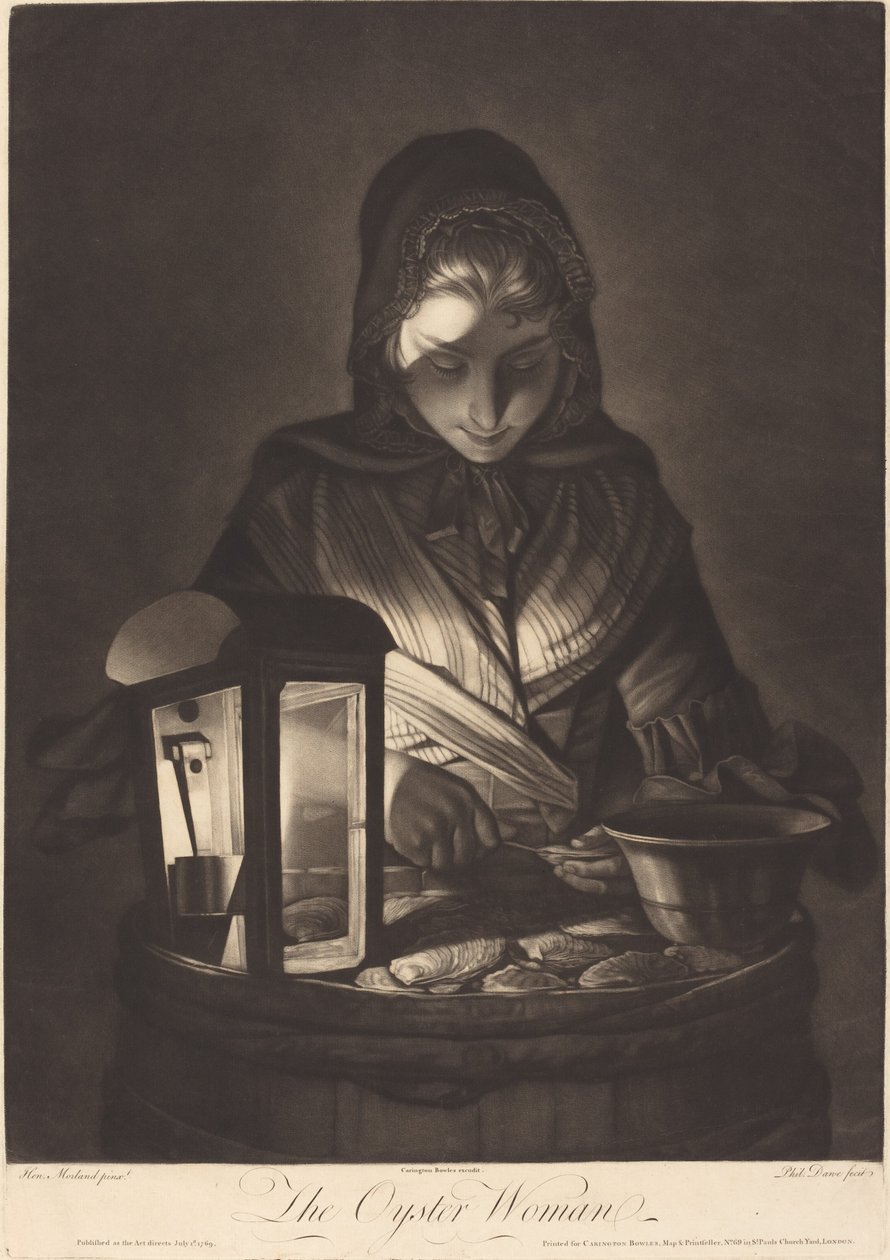 İstiridye Kadın by Philip Dawe after Henry Robert Morland