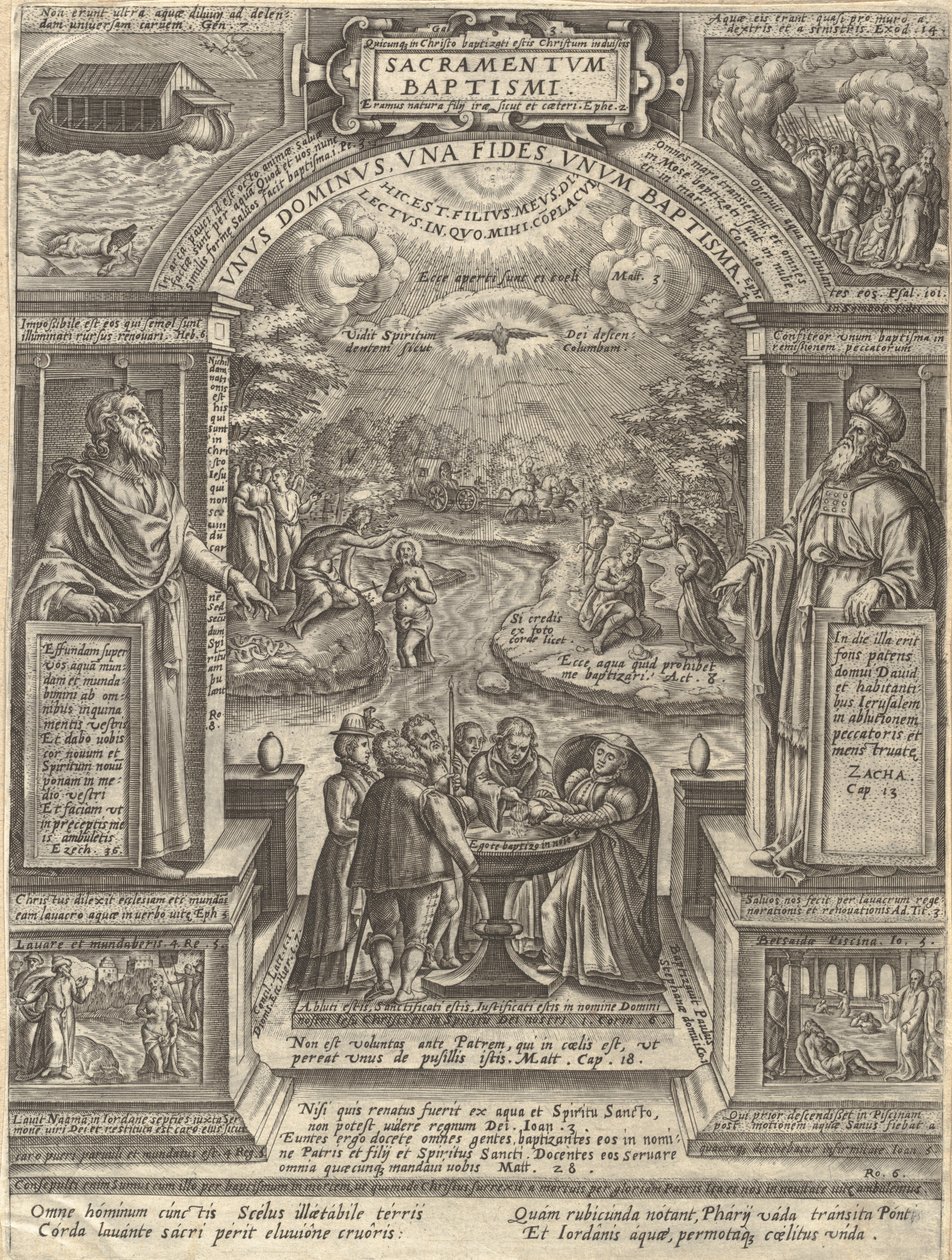 Vaftiz, Yedi Kutsal Kitap serisinden, 1576., 1576. by Philip Galle