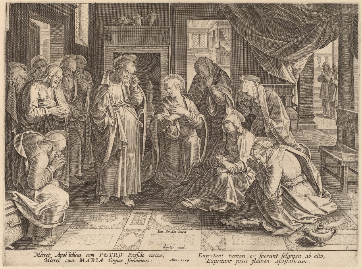 Havariler ve Kadınların Üst Odada Buluşması by Philip Galle after Jan van der Straet