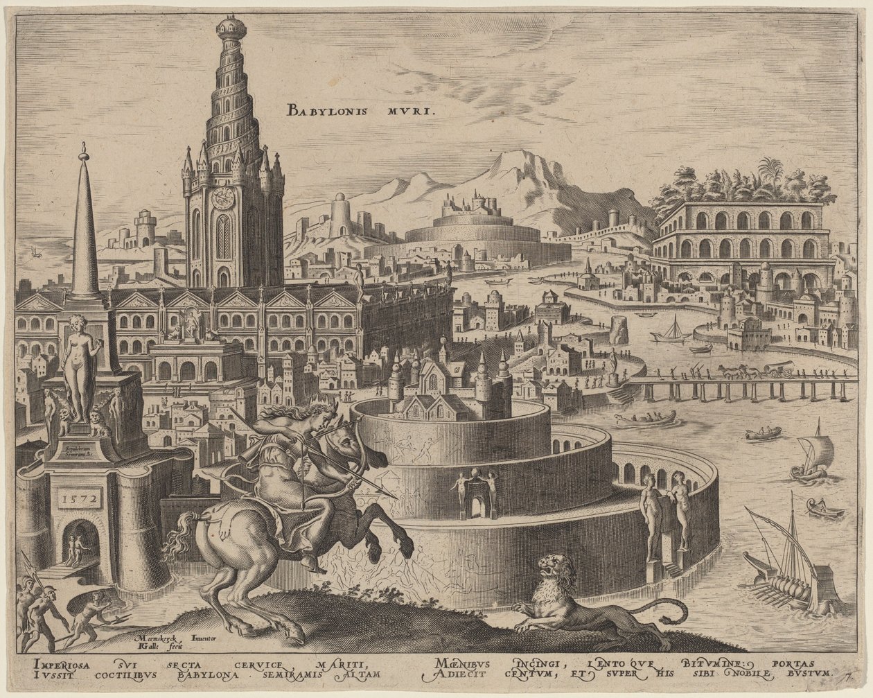 Babylonis Muri (Babil Duvarları) by Philip Galle, after Maerten van Heemskerck