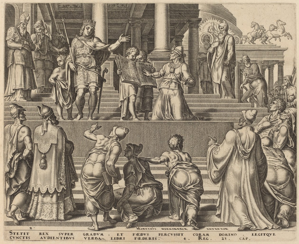 Halkın Önünde Okunan Yasa Kitabı by Philip Galle, after Maerten van Heemskerck