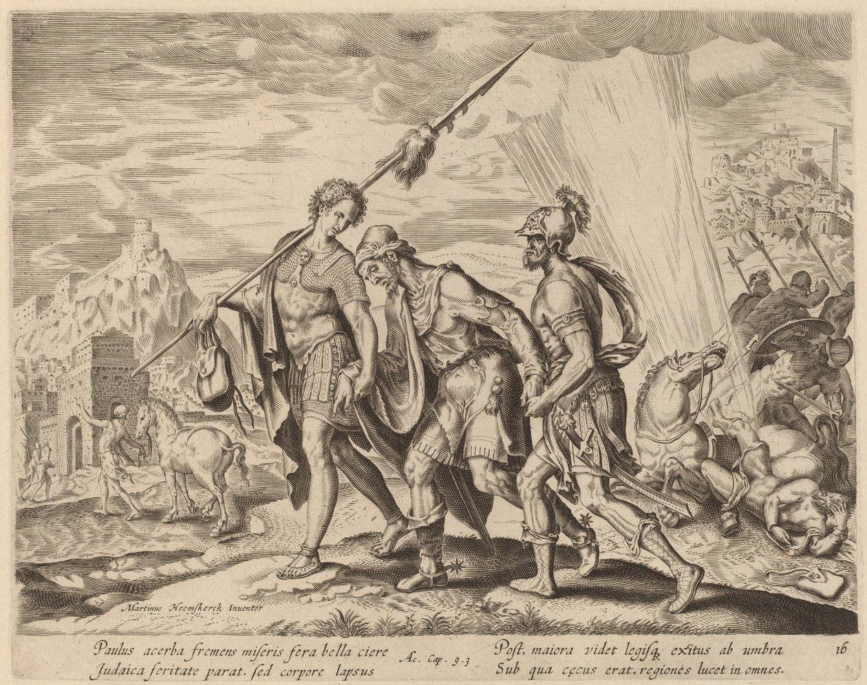 Aziz Paul Dönüşümü by Philip Galle after Maerten van Heemskerck
