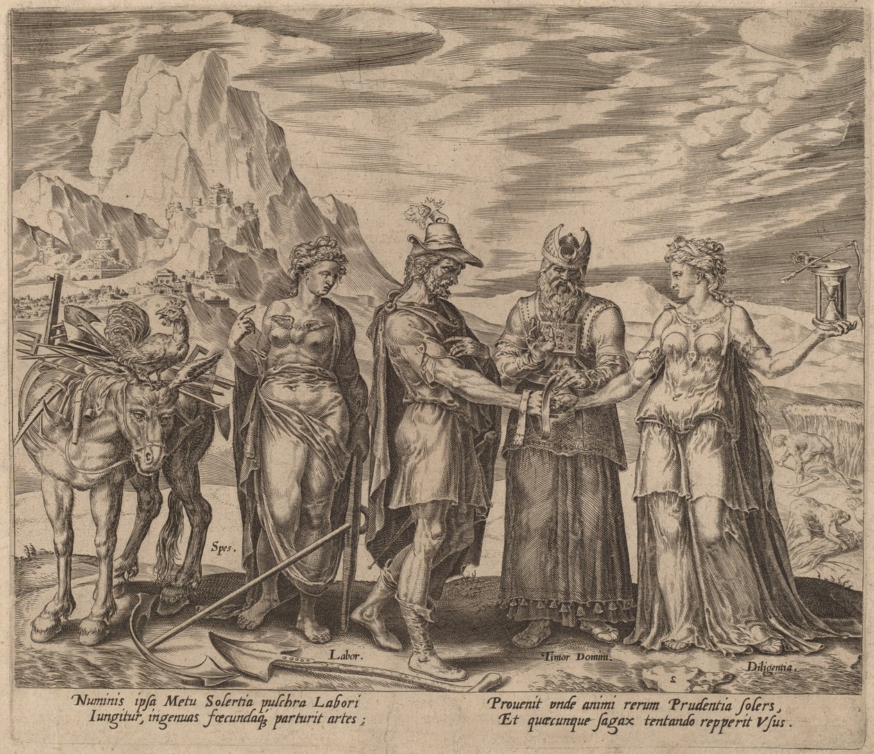 Emek ve Çalışkanlığın Evliliği by Philip Galle after Maerten van Heemskerck