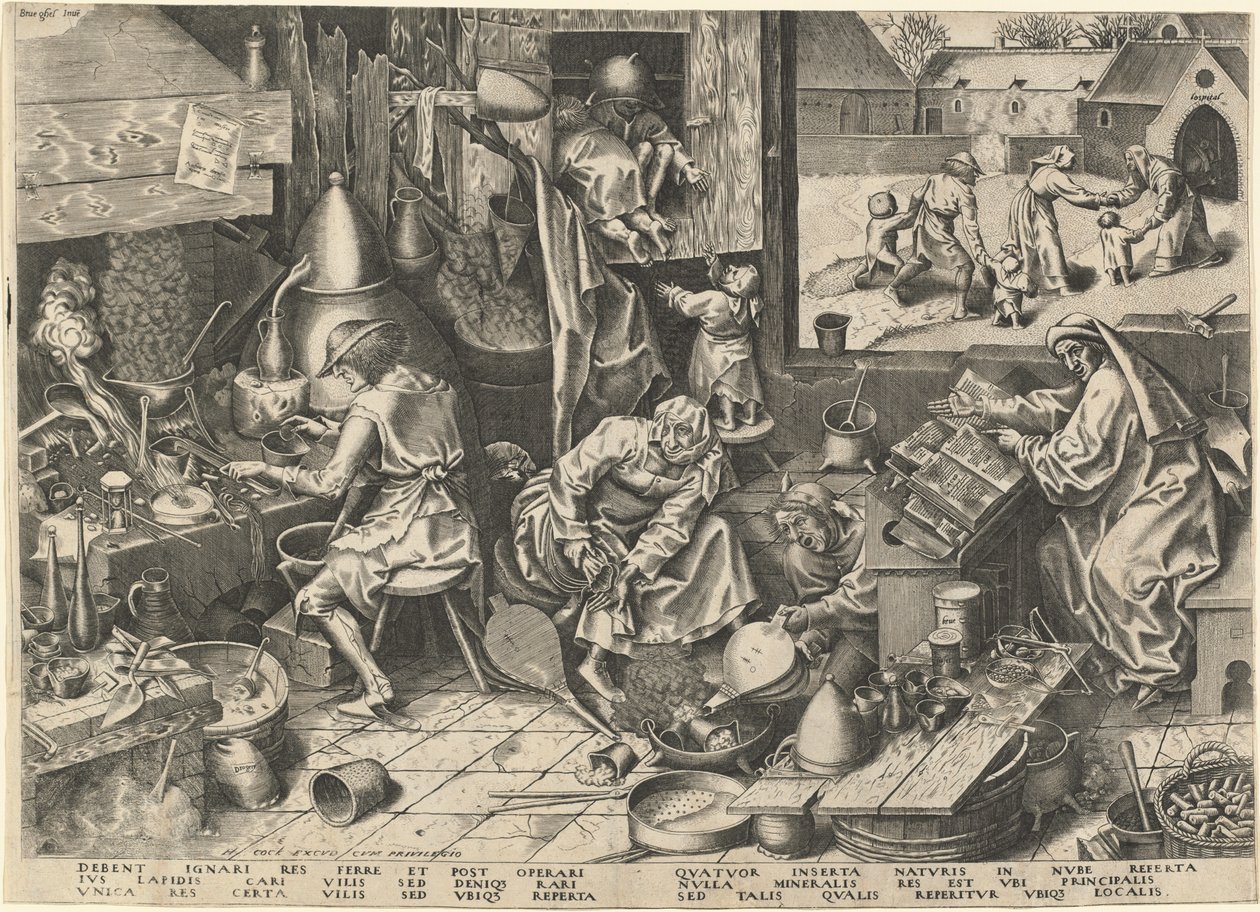 Kimyager by Philip Galle after Pieter Bruegel the Elder