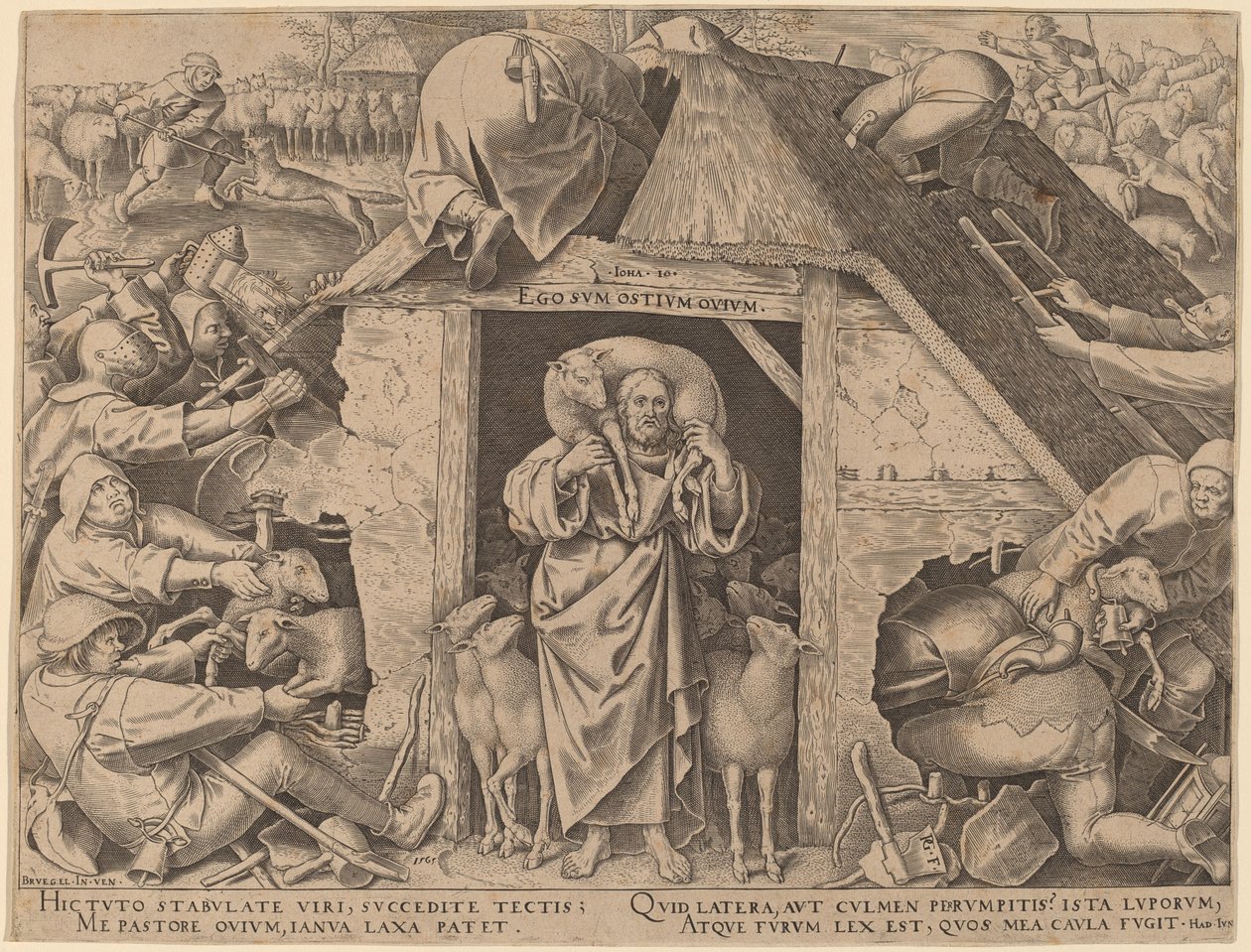 İyi Çoban benzetmesi by Philip Galle after Pieter Bruegel the Elder